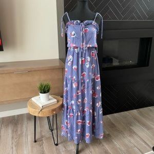 Japna Purple Floral Maxi Dress